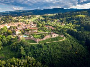 Aerial view of Carcassonne, France