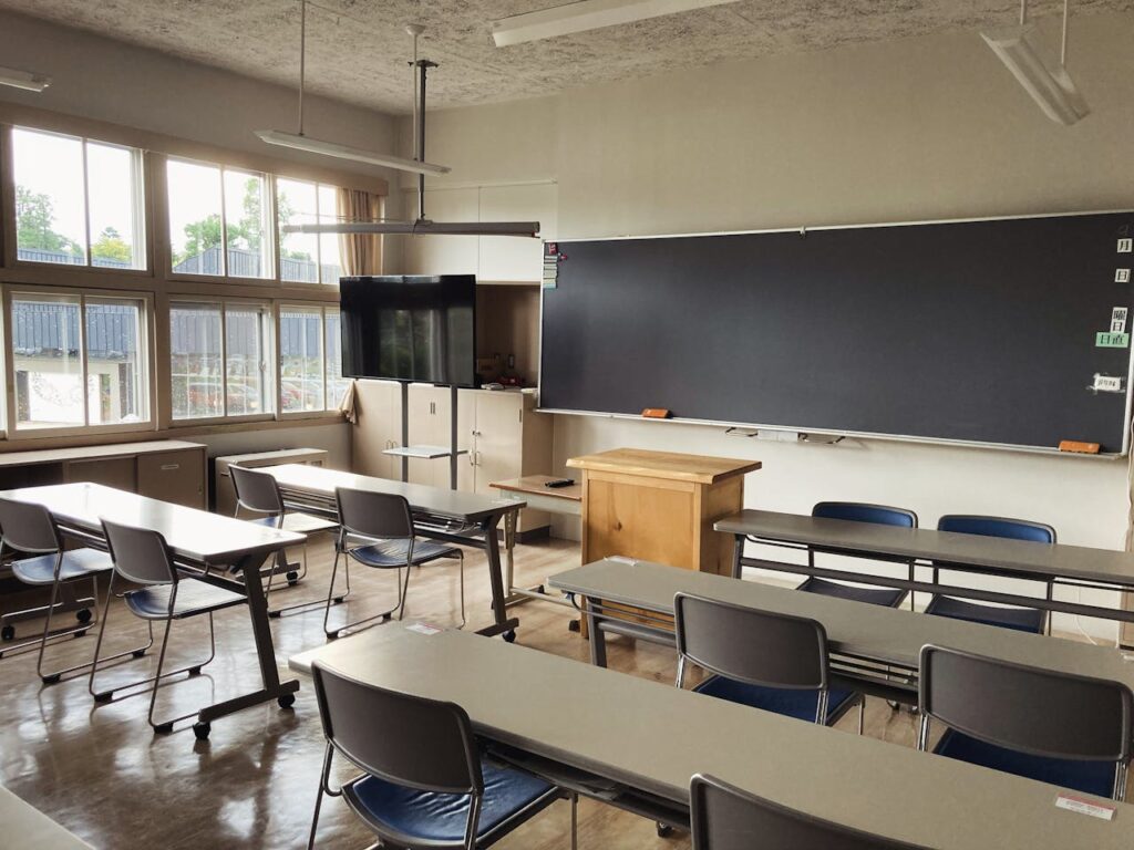 retirement without structure-an empty classroom